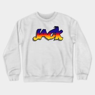 JACK Urban Street Graffiti Style Name Tag Crewneck Sweatshirt